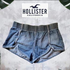 Hollister Denim Blue Jean Shorts Shorty Size Medium